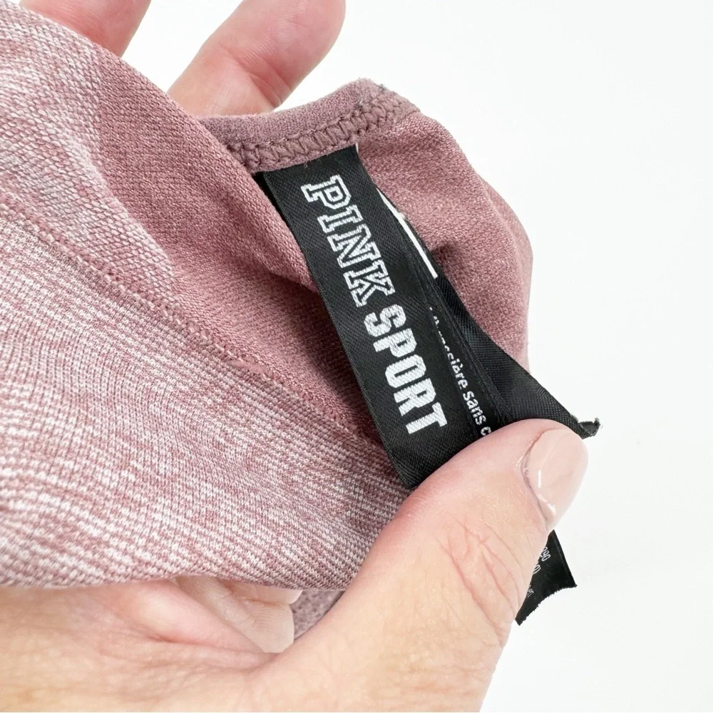 ✅ Victoria’s Secret Pink Sport Seamless Lightly Lined Bra Gray & Rose X-LARGE - Picture 3 of 6